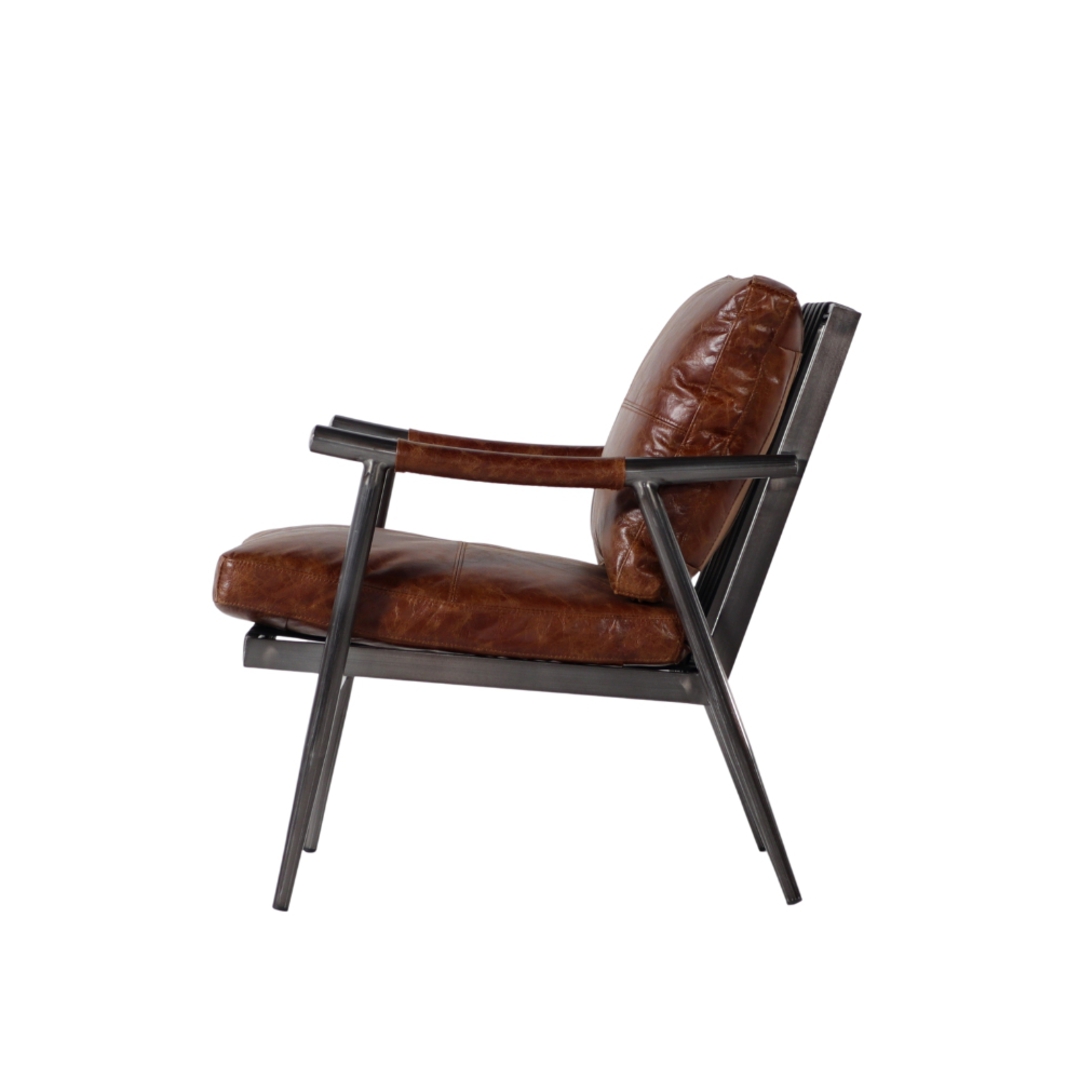 Saddler Leather Club Chair - Vintage Cigar image 3